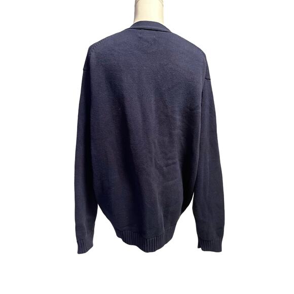 Vintage LL Bean Men Blue Button Up Cardigan Sweater XL - Picture 2 of 3